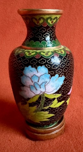 Antique chinese cloisonne vase - chinese,