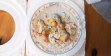 Cherished Teddies Sweet Little One 1996 New Baby Wall Plate Decoration Ornament