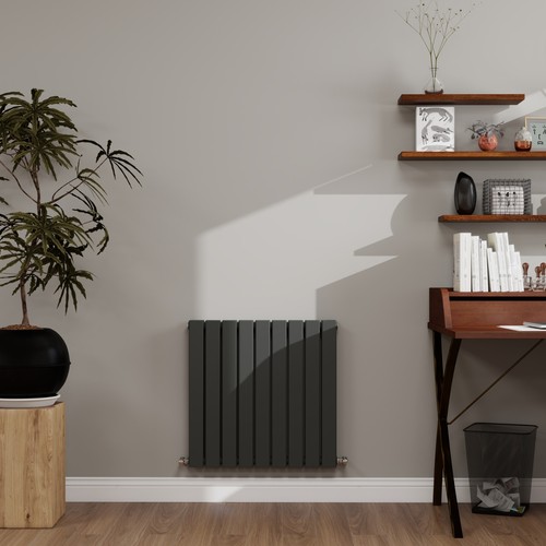 Anthracite radiator flat panel - radiator,
