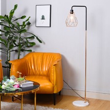 Modern INS Nordic Metal Frame Floor Lamp Geometric Lampshade Marble Base