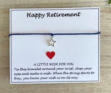 Happy Retirement Wish Bracelet Friendship Gift Colleague Leaving Gift Star Charm