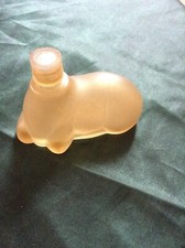 Vintage AVON Timeless Ultra Dog Shaped Frosted Eau De Cologne Bottle