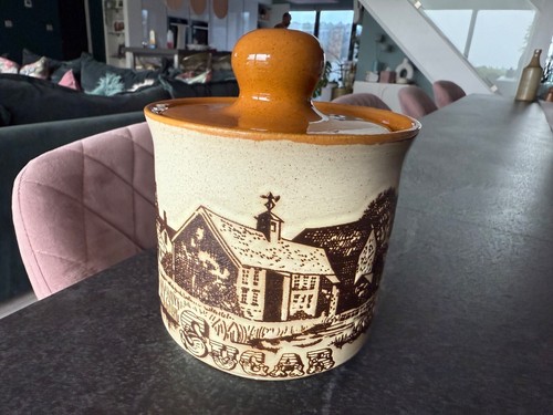 Vintage ashdale pottery sugar - pottery,