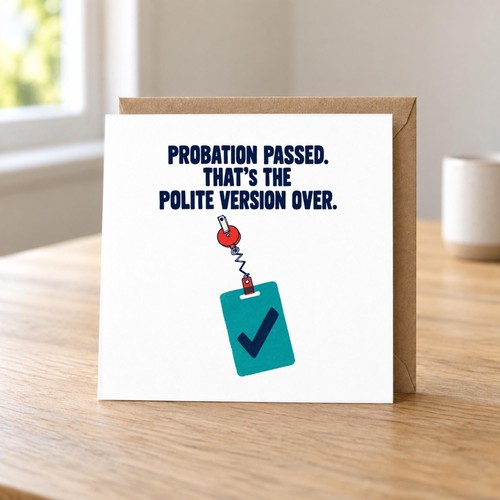 Funny probation passed card - funny,