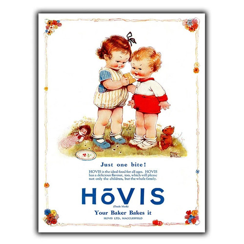 Hovis bread metal sign wall - hovis,