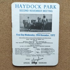 Haydock Race Card 29th November 1972