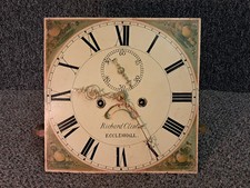 Richard Clinton Eccleshall Painted Dial Longcase Cock Movement