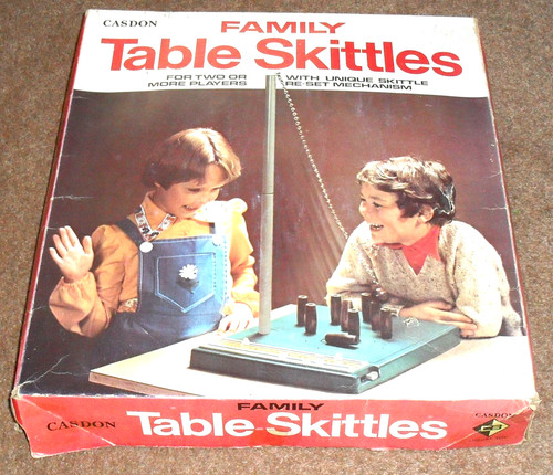 Table top skittles board game - top,