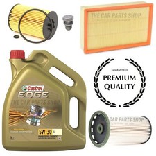 FITS AUDI A3 1.6 TDI SPORT 2012-2020 CASTROL SERVICE KIT WITH FUEL OIL AIR FILT