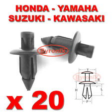 BIKE FAIRING PANEL TRIM CLIPS PLASTIC RIVET Honda Yamaha Suzuki Kawasaki 6mm X20