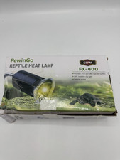 PewinGo Reptile Heat Lamp, UVA UVB Light, FX-400 50W and 2  uva + uvb bulbs.