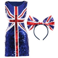 UNION JACK LADIES DRESS BOW