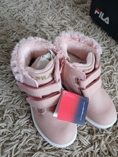 FILA Girls Fleece Boots Shoes Size 3 NEW kids childs boots 