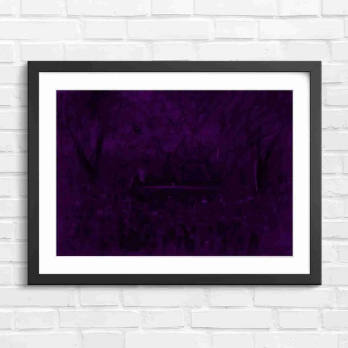 Dark forest bench - dark,