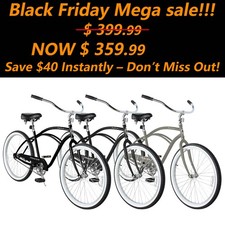 26" Beach Cruiser Bike For Men