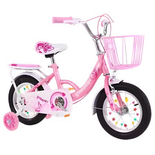 12/14/16inch Kids Bike Children Girls Pink Bicycle Cycling Removable Stabilisers