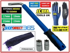 17 19 21 23mm HEAVY DUTY Extendable Wheel Car Brace Socket Tyre Nut Wrench 52-1