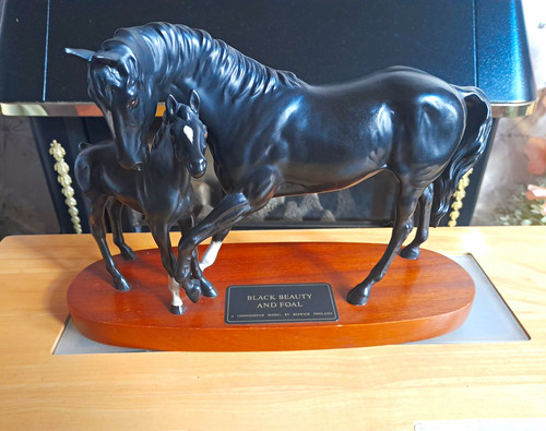 Beswick black beauty - and, foal