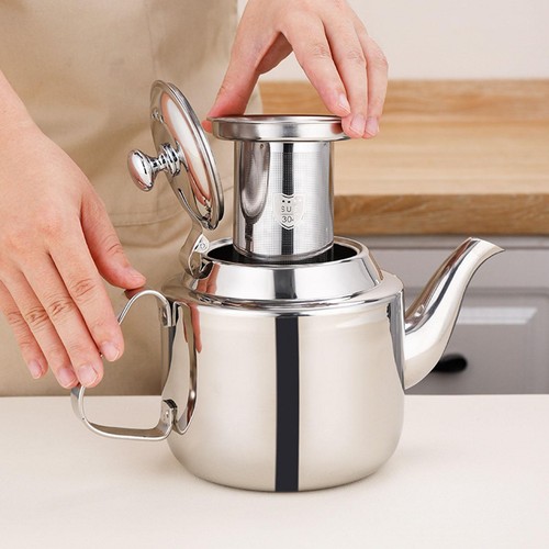 Stainless steel teapot 4l - stainless,