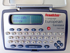 Franklin TWE-118D 5 European Language Translator German French Spanish Italian