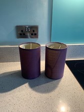 2 Cadbury purple lamp shades