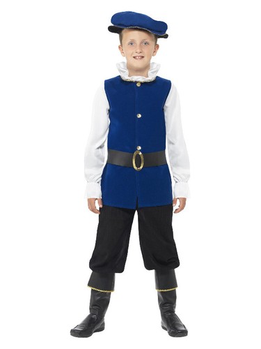 Tudor boy costume royal blue - boy,