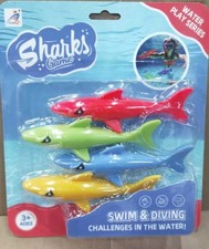 3 toy sharks small weaker