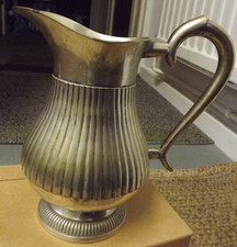 Silver Plated Brass Ribbed