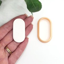 Oval Pill Shape Polymer Clay Cutter • Jewellery Pendant & Earring Makers Tools