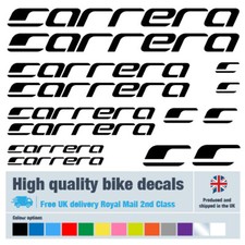 Carrera bike labels / decals / stickers, 5+ years external quality (29 pack)
