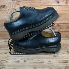 Vintage Dr Martens Shoes Womens Size UK 8 Black Leather Platform England Emo DM