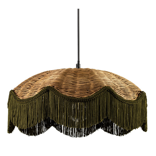Woven rattan pendant - rattan,