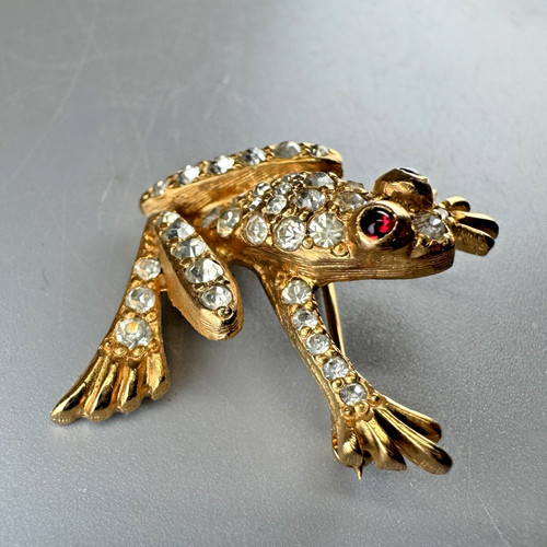 Vtg jomaz frog - vtg, brooch