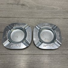 2 x Vintage Players Cigarettes Advertising Alloy Ashtrays 13cm x 13cm