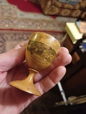 Antique Mauchline Ware Egg Cup. Sandown from the Sea