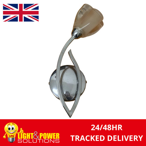 Single silver wall light - wall, with