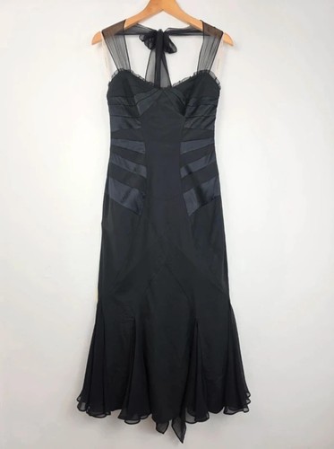 Karen millen black silk long - black,