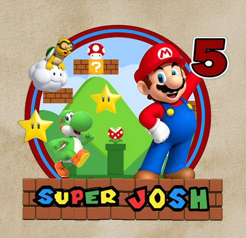 Personalised mario birthday - personalised,