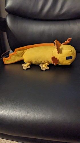 Minecraft gold axolotl plush - minecraft,