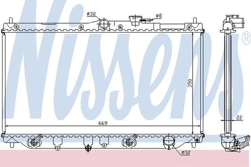 Nissens radiator for - nissens, honda