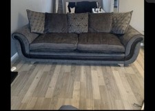 grey 4 seater sofa & Cushions