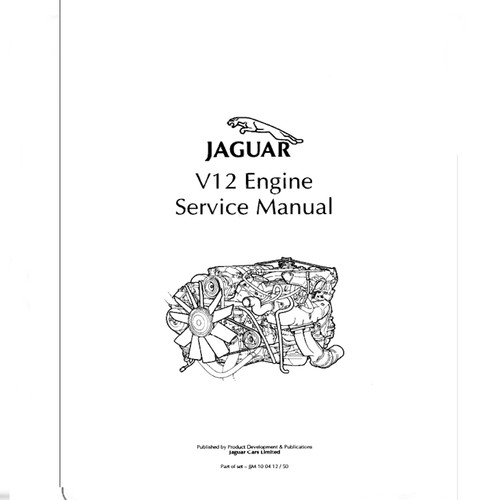 Service manual for jaguar v12 - for,