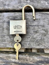 UNION ALL BRASS PADLOCK & 2 KEYS