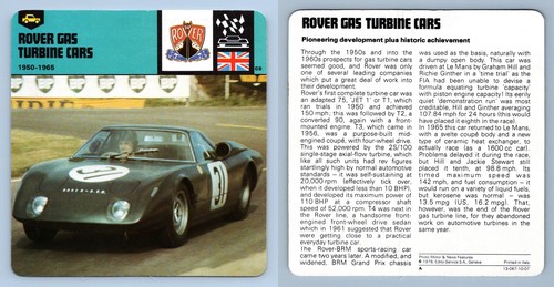 Rover gas turbine cars 1950 - turbine,