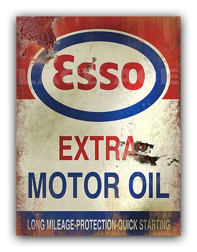 Vintage distressed esso style - vintage,