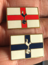 SET OF 2 TOTTENHAM SPURS ST GEORGE CROSS FLAG  ENAMEL PIN BADGES
