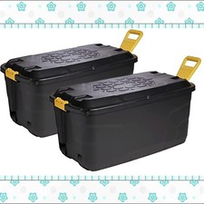 Large & Extra Large Heavy Duty Storage Trunk With Lid, Handles & Wheels