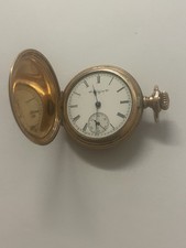 ELGIN 1910 15 JEWEL GOLD FILLED FULL HUNTER POCKET WATCH SEE DETAILS 