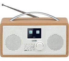 Logik L45Dabw23 Portable Dab+/Fm Radio - White & Brown - Excellent Refurbished