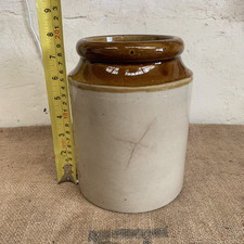 Vintage Stoneware Jar / Utensil Holder / Pickling Jar Farmhouse Kitchen